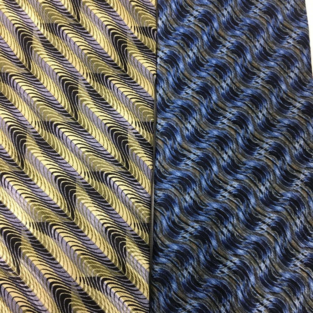 Jhane Barnes Lot Of Two Silk Necktie 3 1/2 X 58